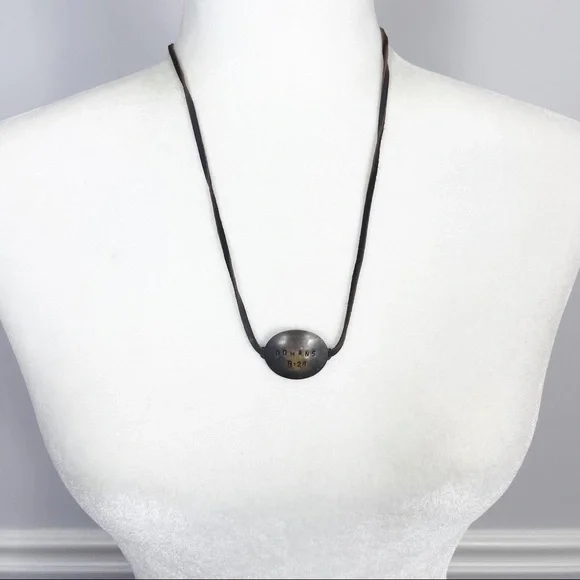 Vintage Romans 8:28 Pendant Leather Strand Necklace Unisex - Picture 1 of 9
